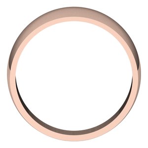 14K Rose Gold 9 Mm Half Round Tapered Band Size 10