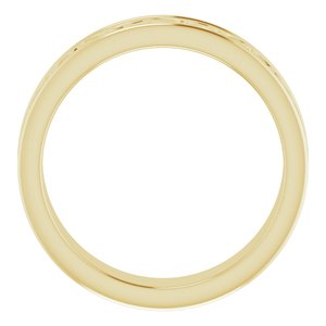 10K Yellow Or White Or Rose Gold Celtic-Inspired Flat Band