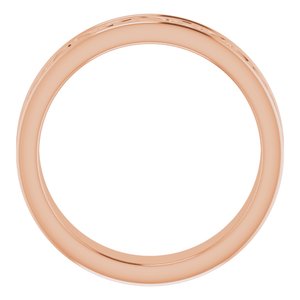 10K Yellow Or White Or Rose Gold Celtic-Inspired Flat Band