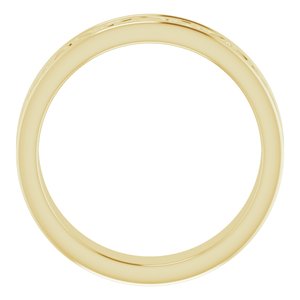 10K Yellow Or White Or Rose Gold Celtic-Inspired Flat Band