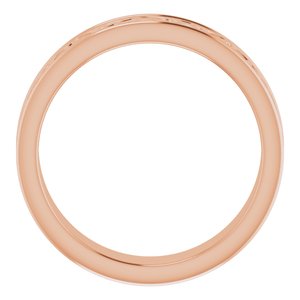 10K Yellow Or White Or Rose Gold Celtic-Inspired Flat Band