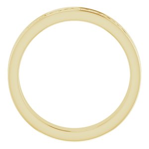 10K Yellow Or White Or Rose Gold Celtic-Inspired Flat Band