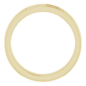 18K Yellow Or White Or Rose Gold Celtic-Inspired Flat Band