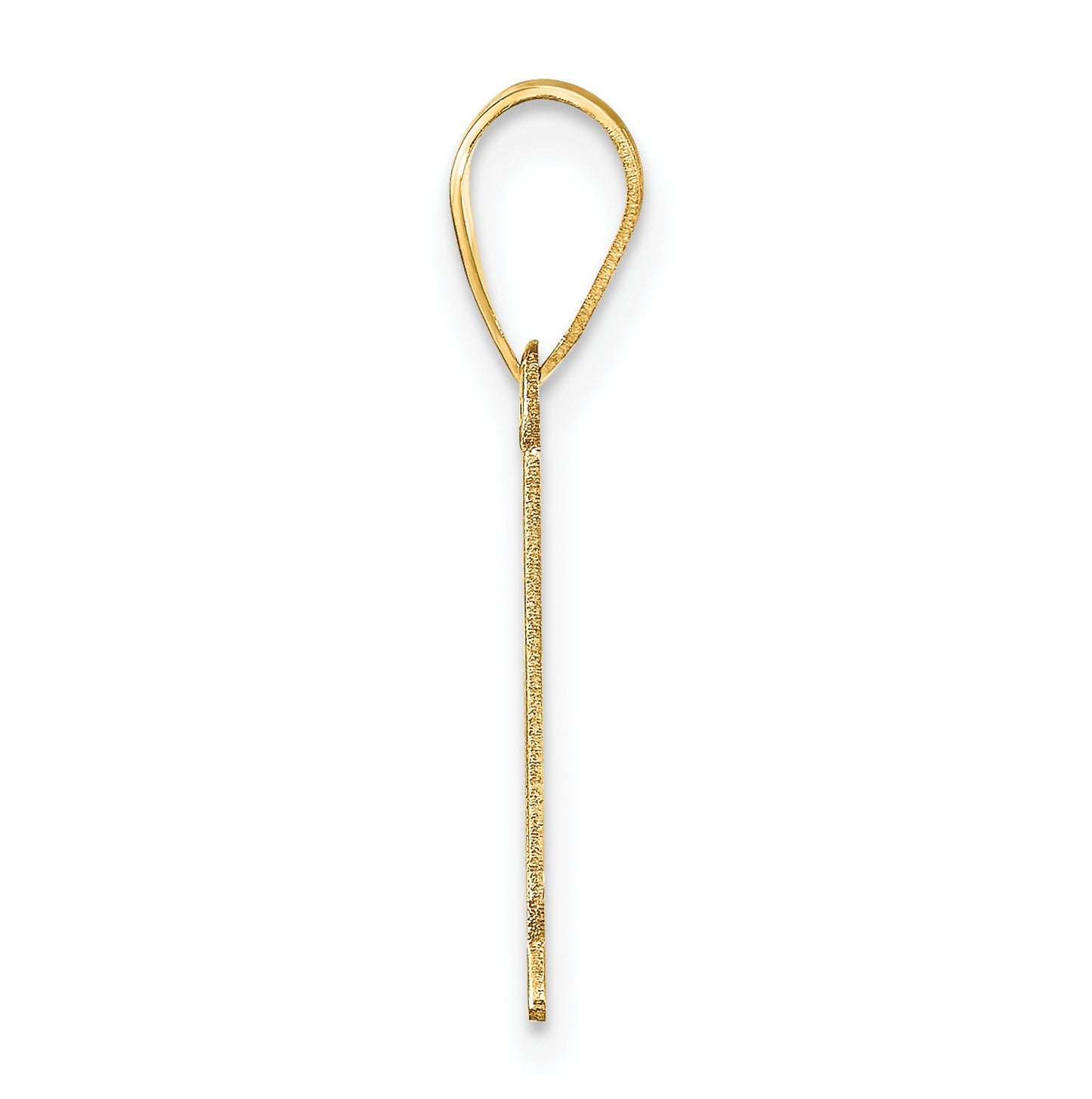 14K Yellow Gold Polished Number 1 Pendant
