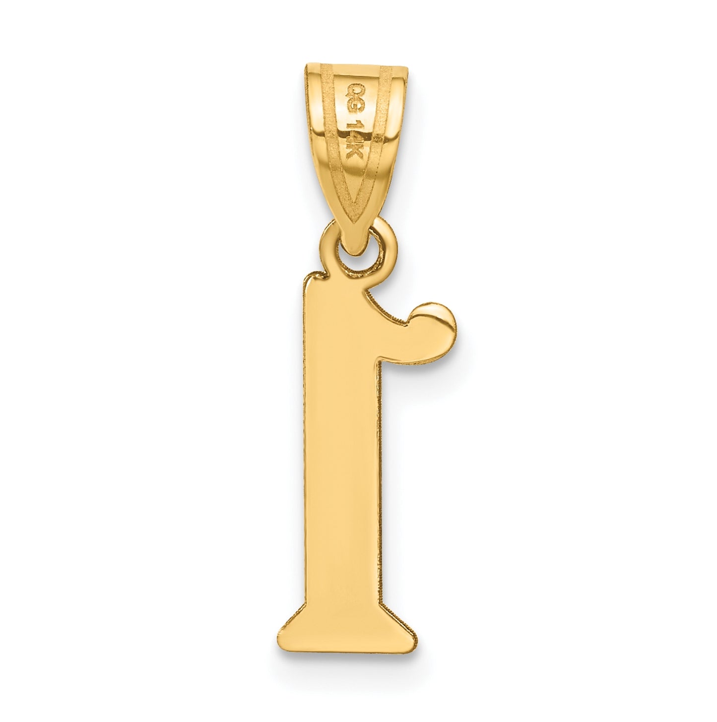 14K Yellow Gold Polished Number 1 Pendant