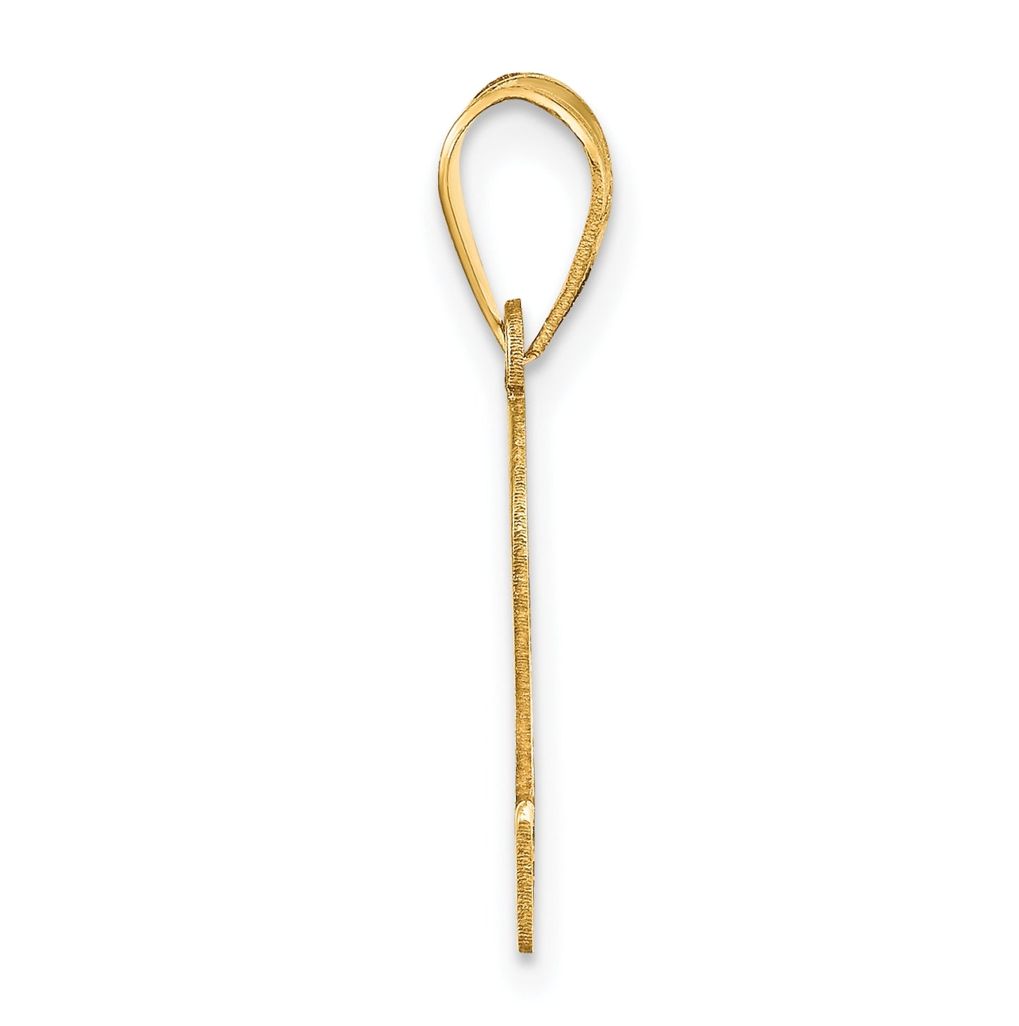 14K Yellow Gold Polished Number 2 Pendant