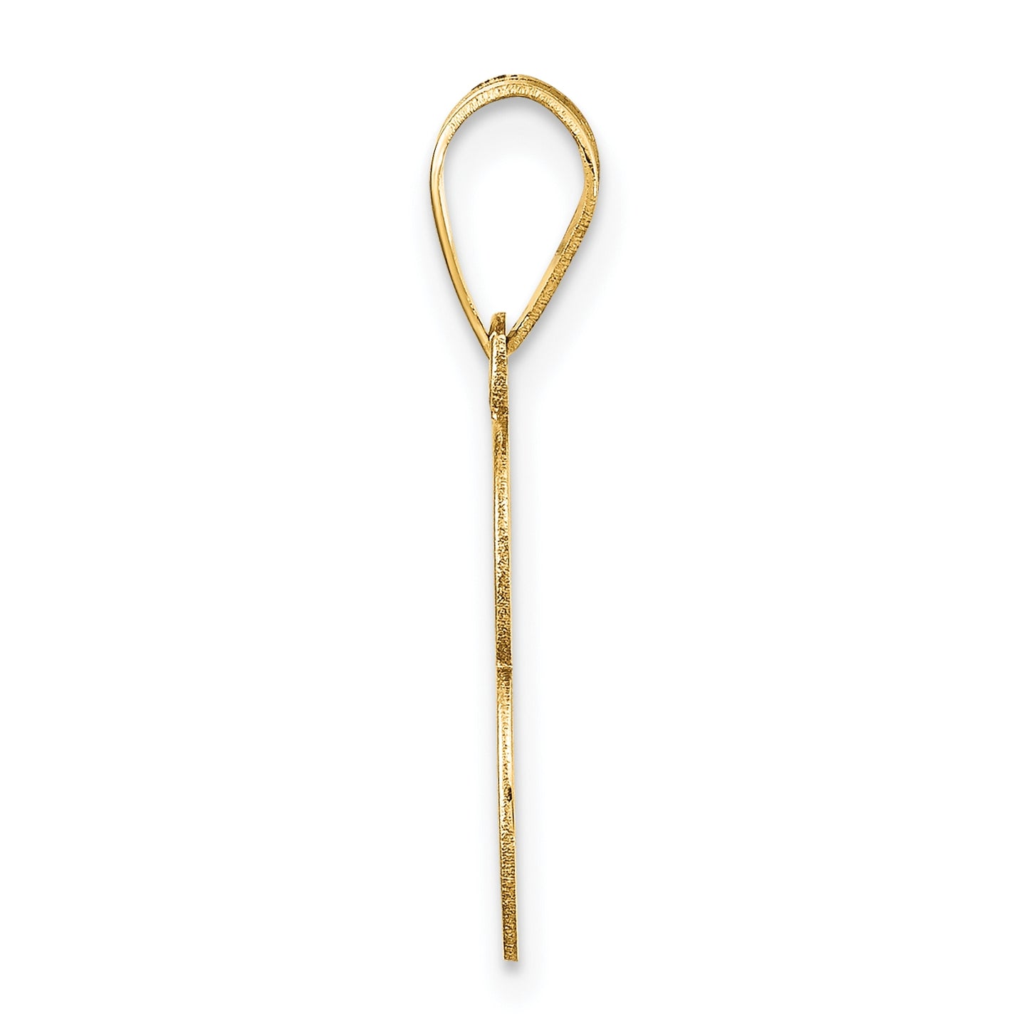 14K Yellow Gold Polished Number 3 Pendant