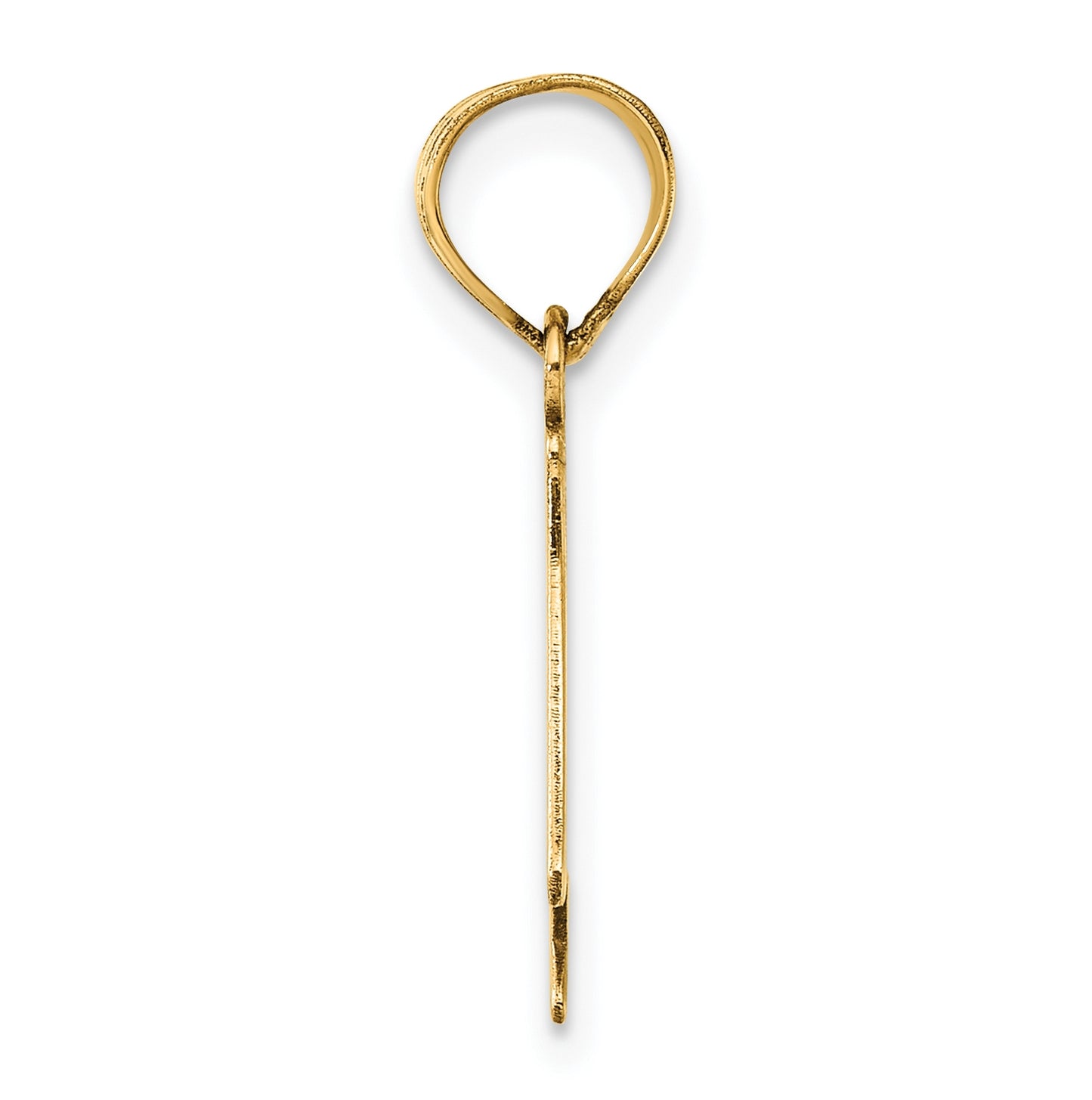 14K Yellow Gold Polished Number 4 Pendant
