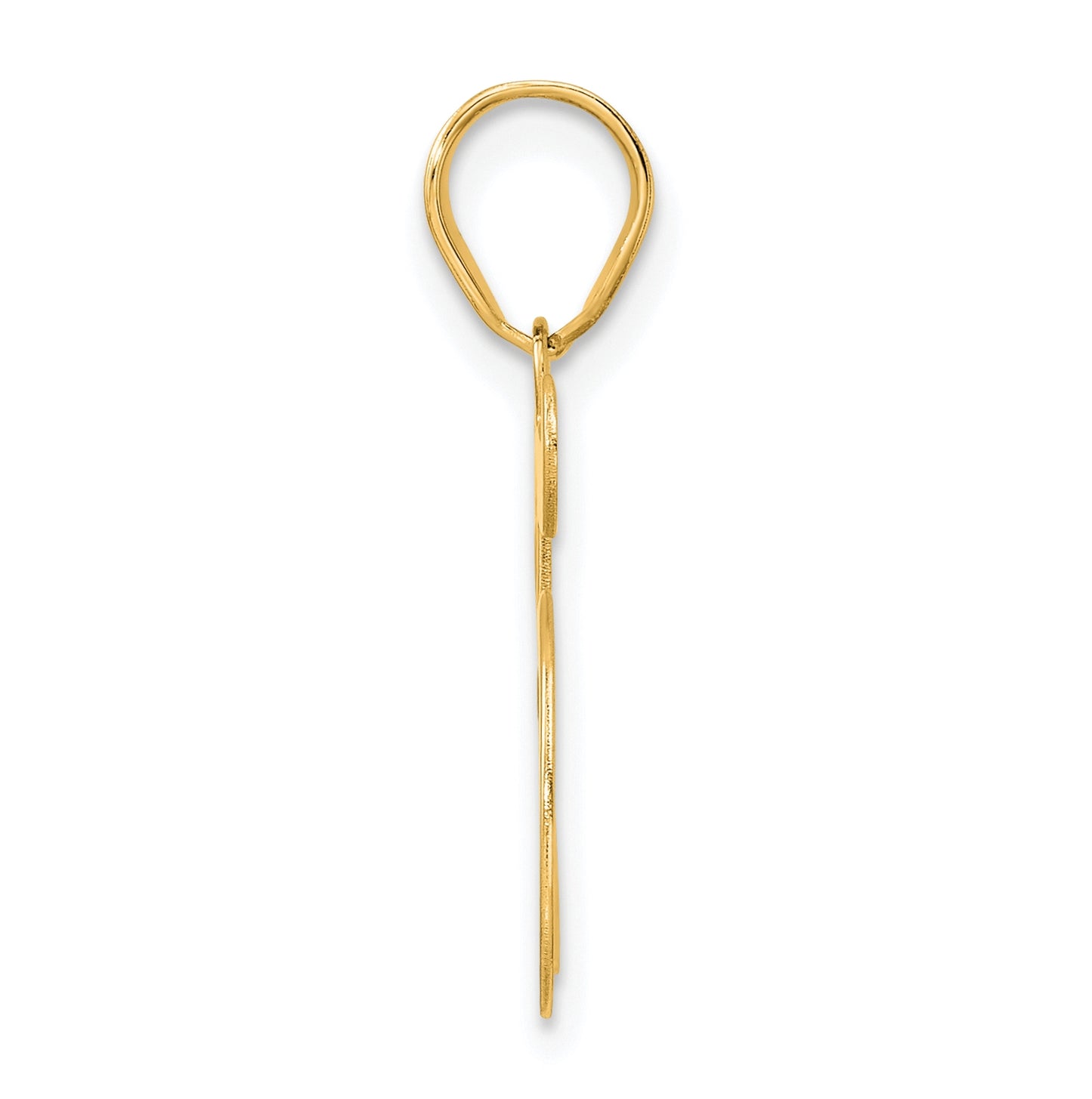 14K Yellow Gold Polished Number 45 Pendant