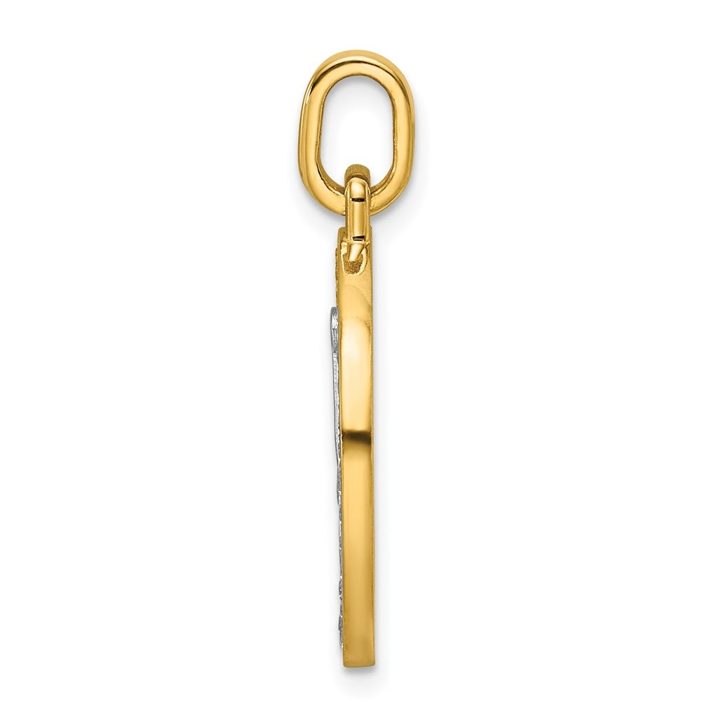 14K Two-tone IBGoodman Lab Grown Diamond Circle Masonic Pendant