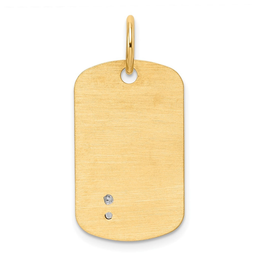 14K Two-tone IBGoodman Polished Masonic Scale Dogtag
