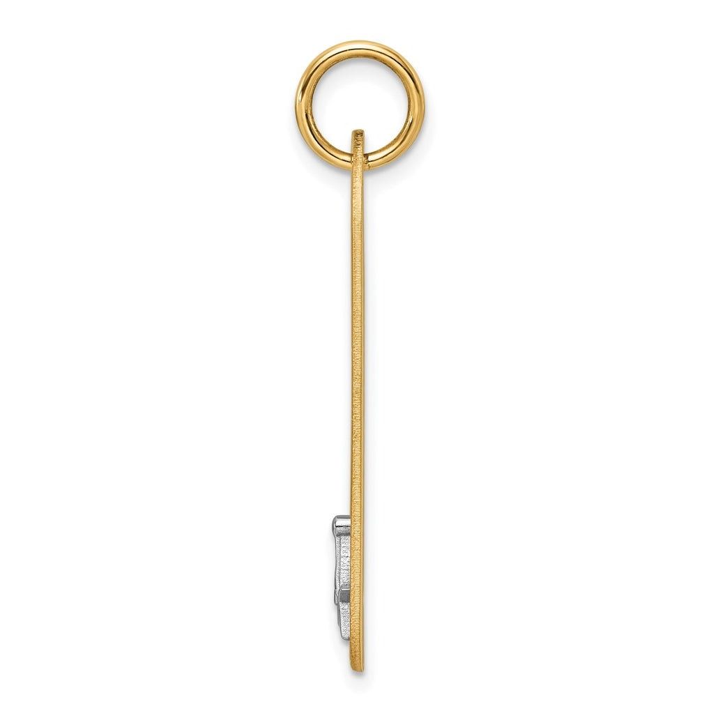 14K Two-tone IBGoodman Polished Masonic Scale Dogtag