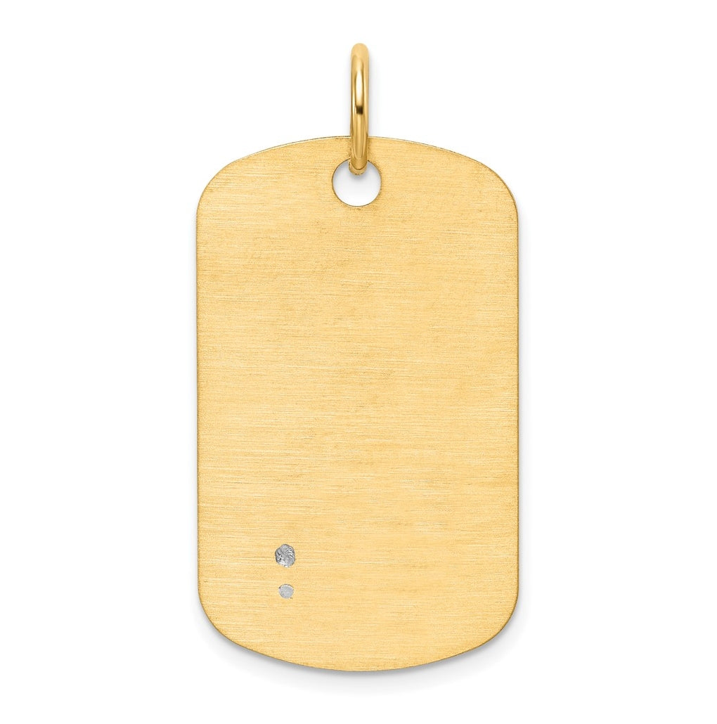 14K Two-tone IBGoodman Polished Masonic Scale Dogtag