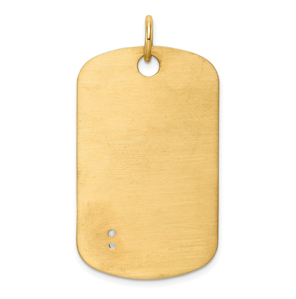 14K Two-tone IBGoodman Polished Masonic Scale Dogtag