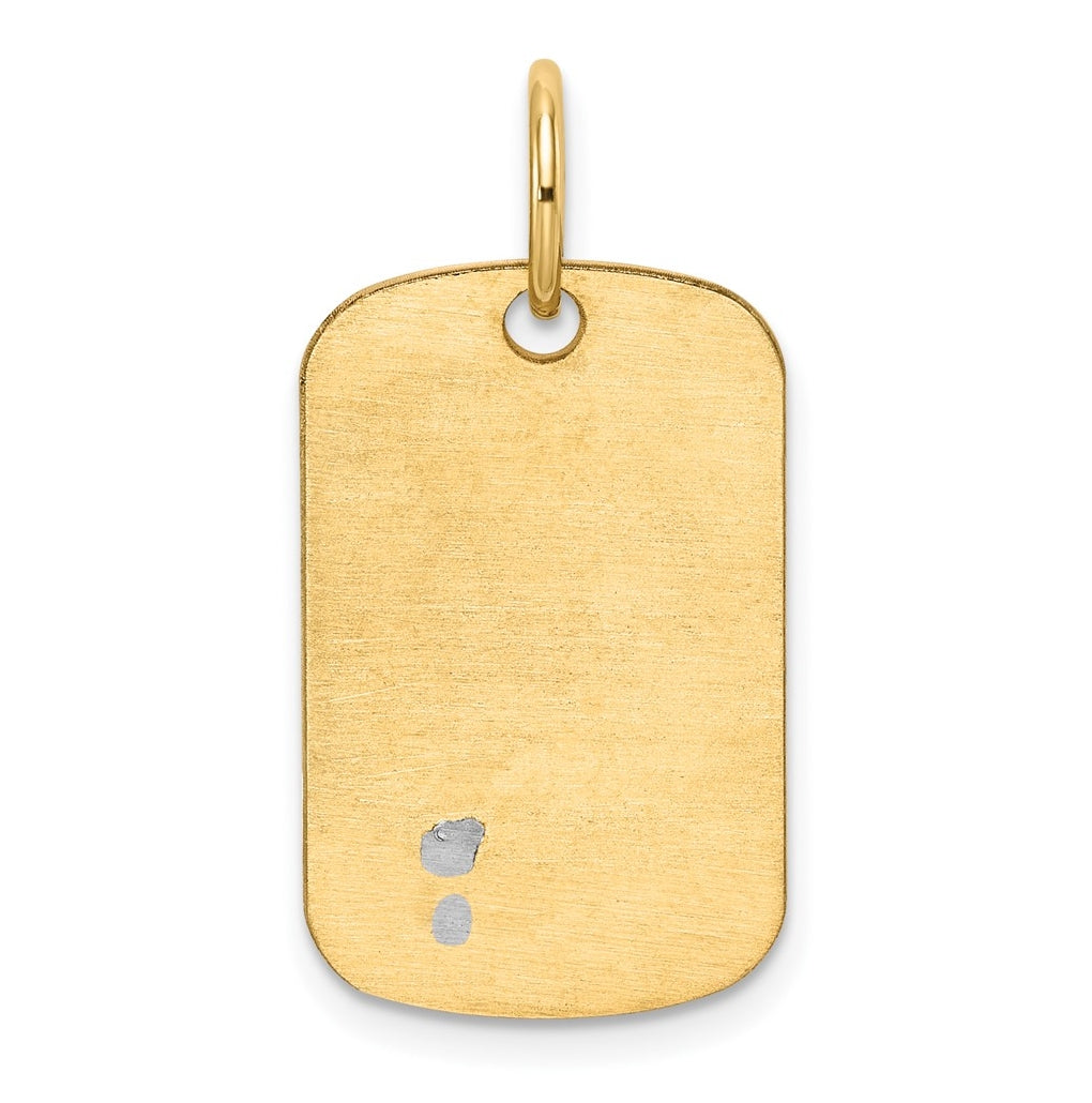 14K Two-tone IBGoodman Polished Masonic Eye Dogtag