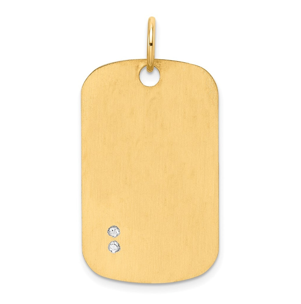 14K Two-tone IBGoodman Polished Masonic Eye Dogtag
