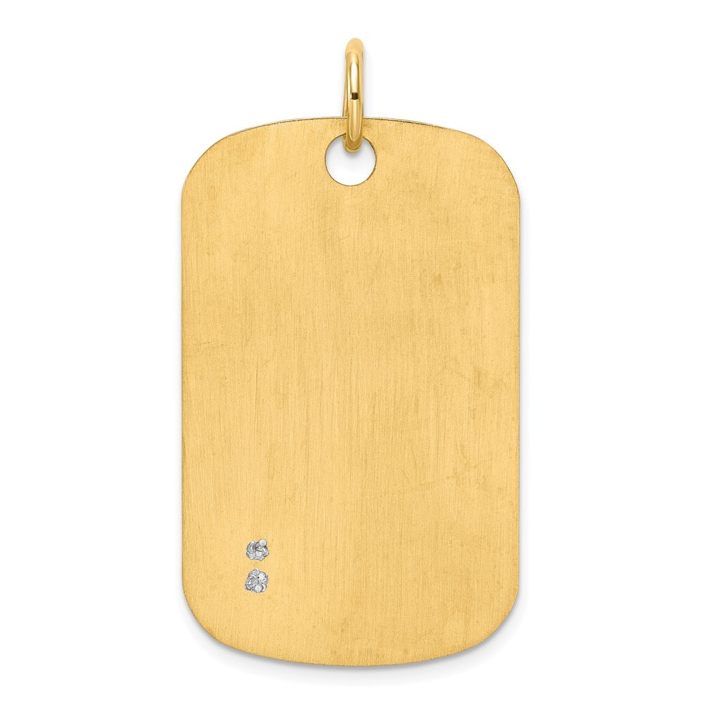 14K Two-tone IBGoodman Polished Masonic Eye Dogtag