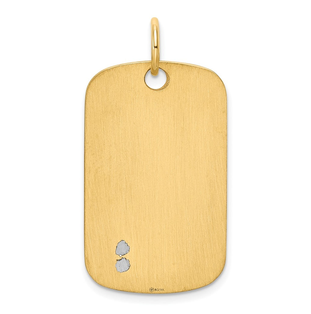 14K Two-tone IBGoodman Polished Masonic Sun Dogtag