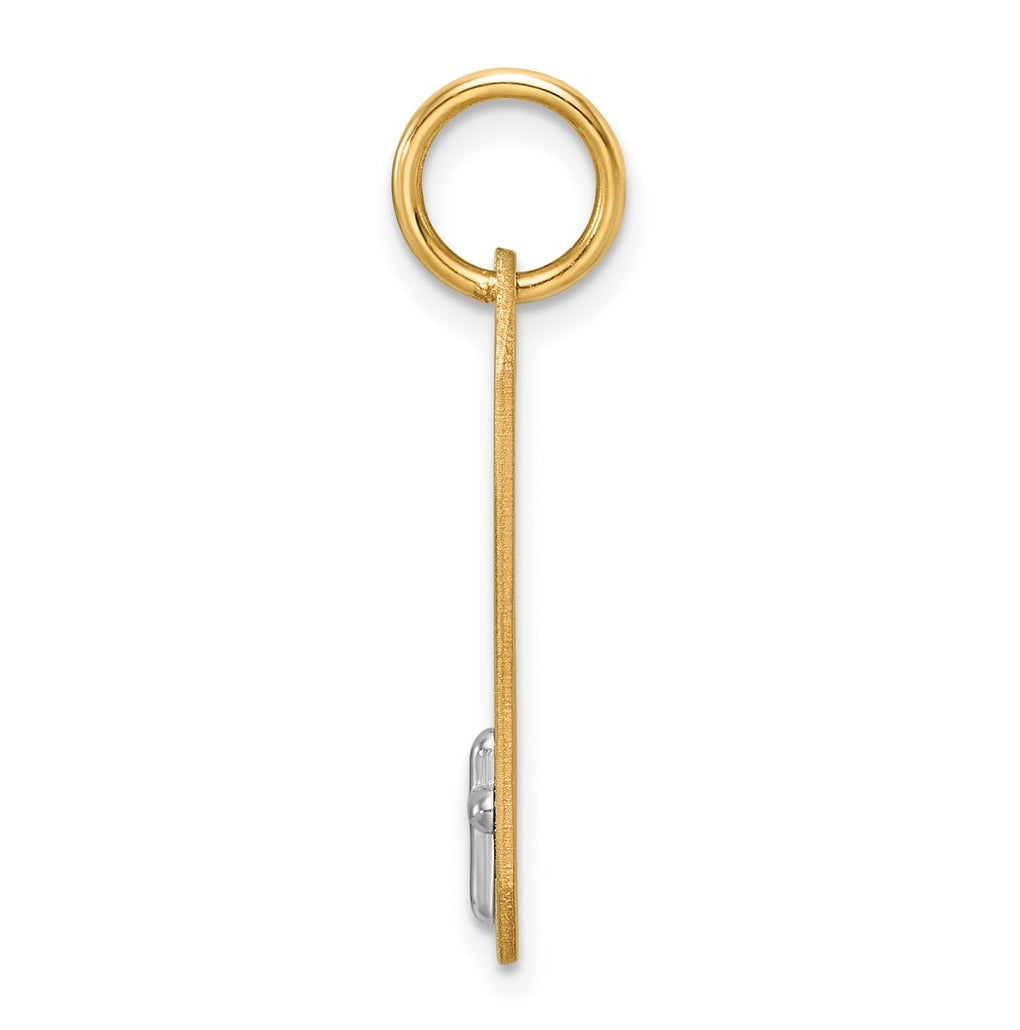 14K Two-tone IBGoodman Polished Cross Dogtag