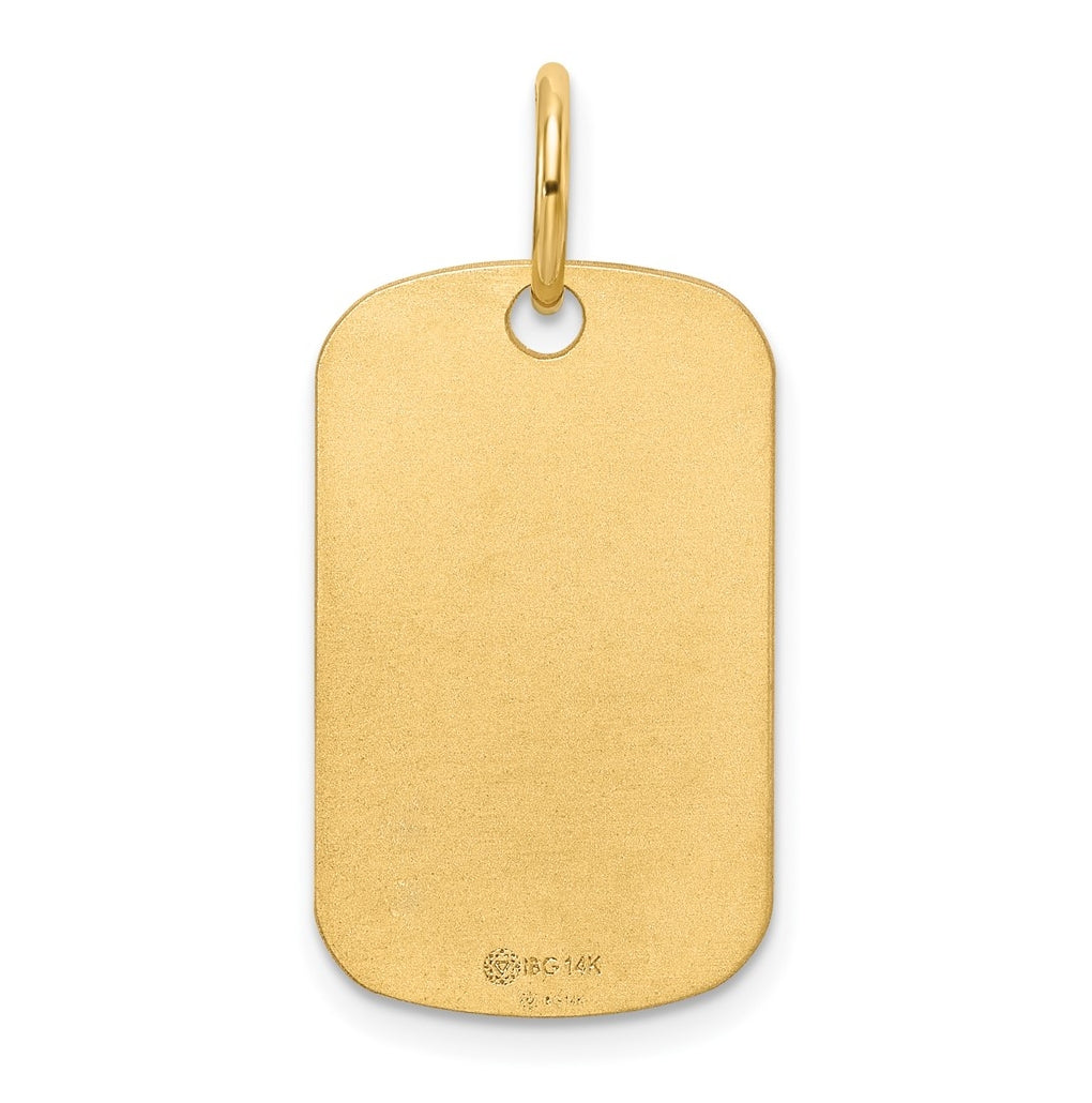 14K Two-tone IBGoodman Polished Cross Dogtag