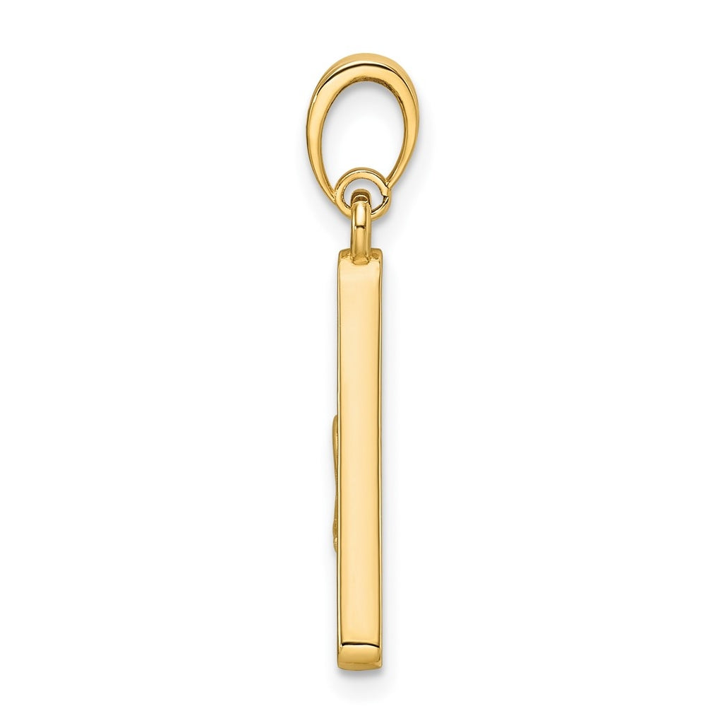 14k Yellow Gold IB Goodman Masonic Eye Triangle Pendant
