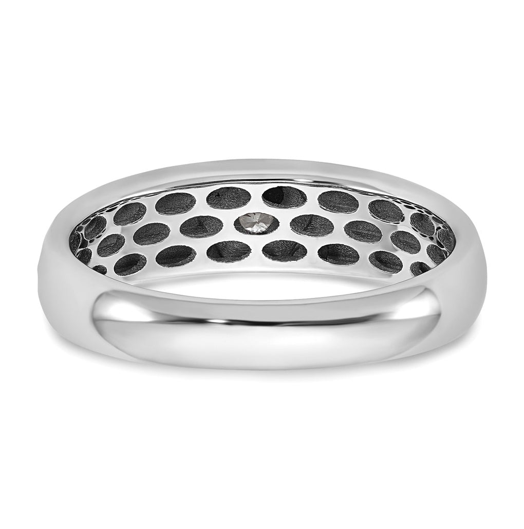 14k Yellow Or White Gold w/ Rhodium IB Goodman Mens Complete 1/6ct Diamond Ring