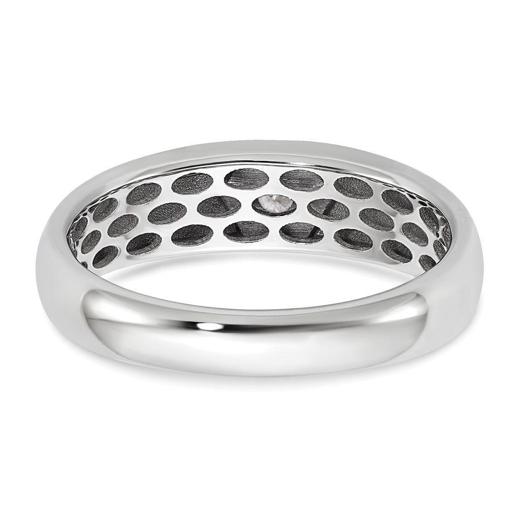 14k Yellow Or White Gold IB Goodman Mens Polished Complete 1/6ct Diamond Ring