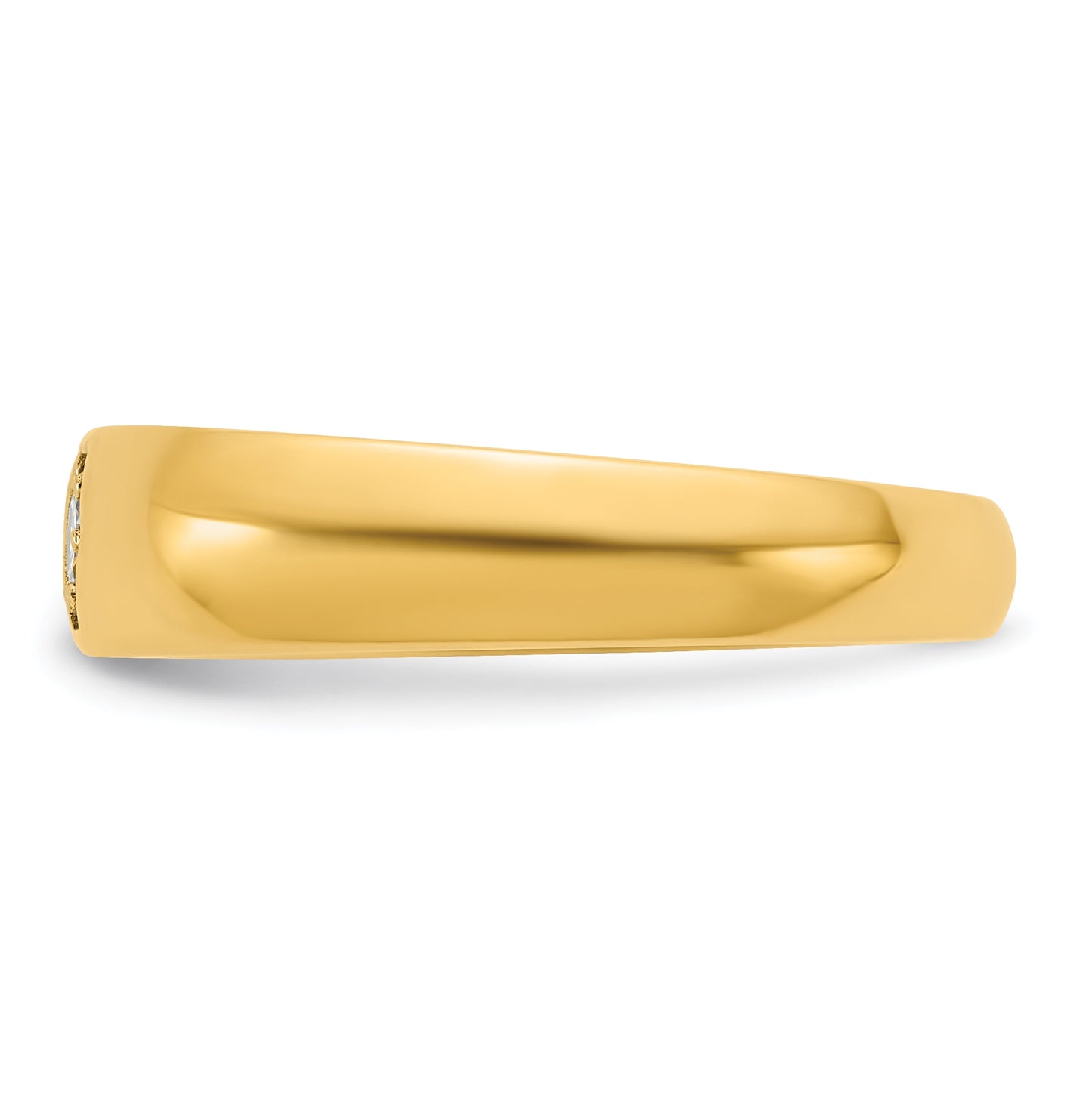 14k Yellow Or White Gold IB Goodman Mens Polished Complete 1/6ct Diamond Ring