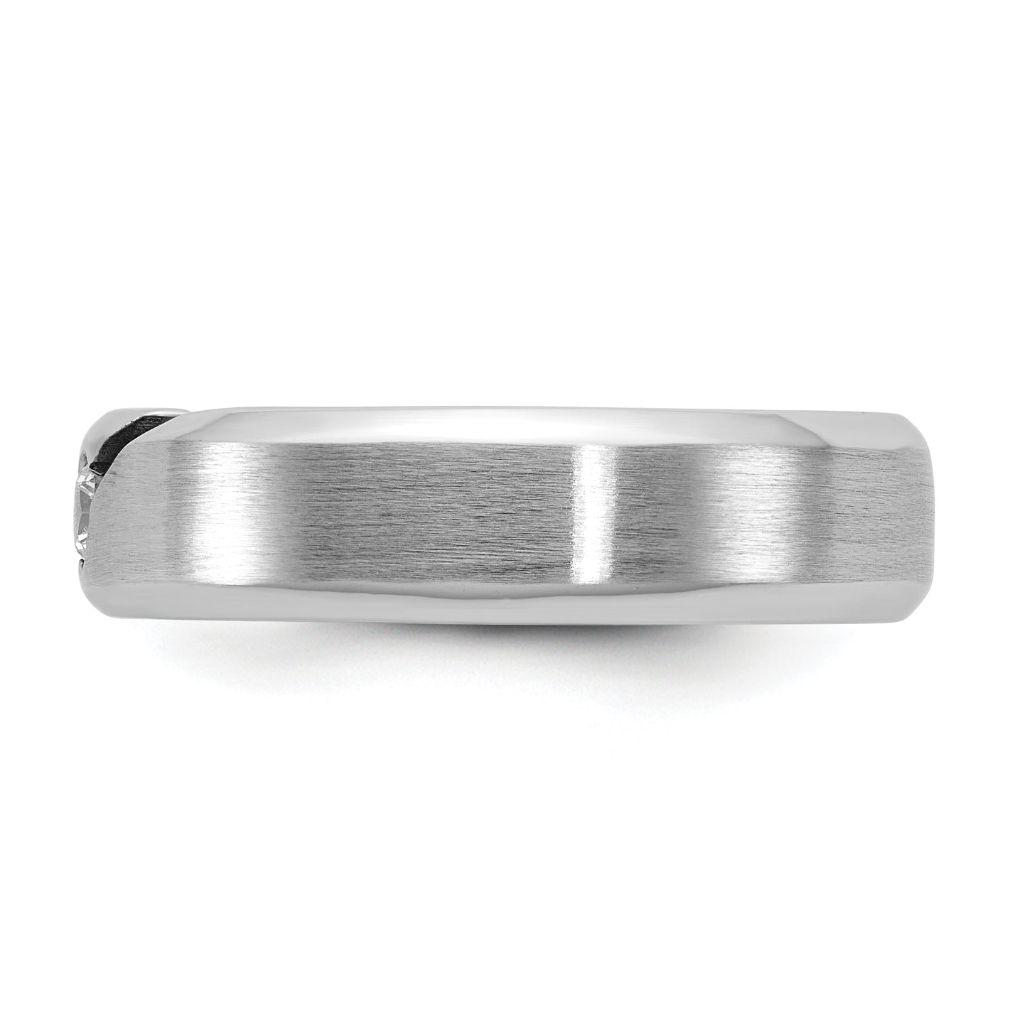 14k Yellow Or White Gold IB Goodman Mens Satin Complete 1/10ct Diamond Ring