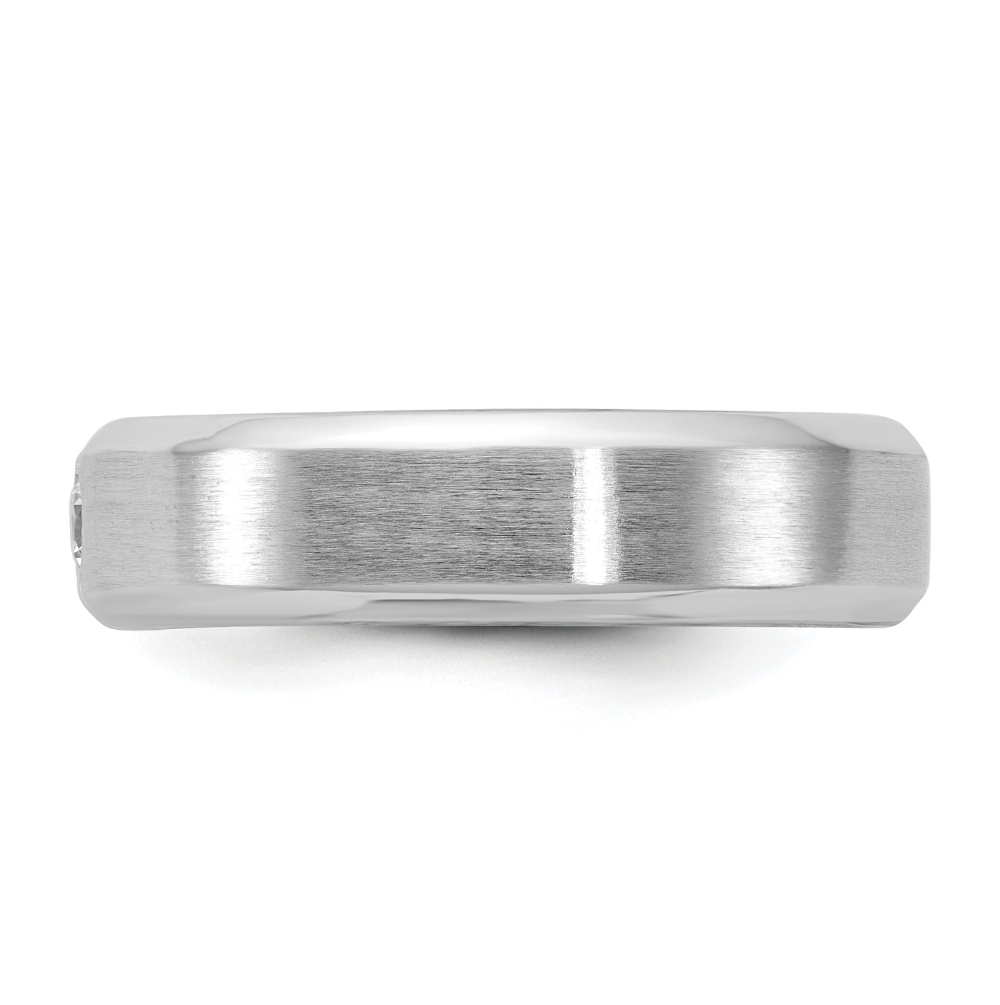 14k Yellow Or White Gold IB Goodman Mens Satin Complete 1/10ct Diamond Ring