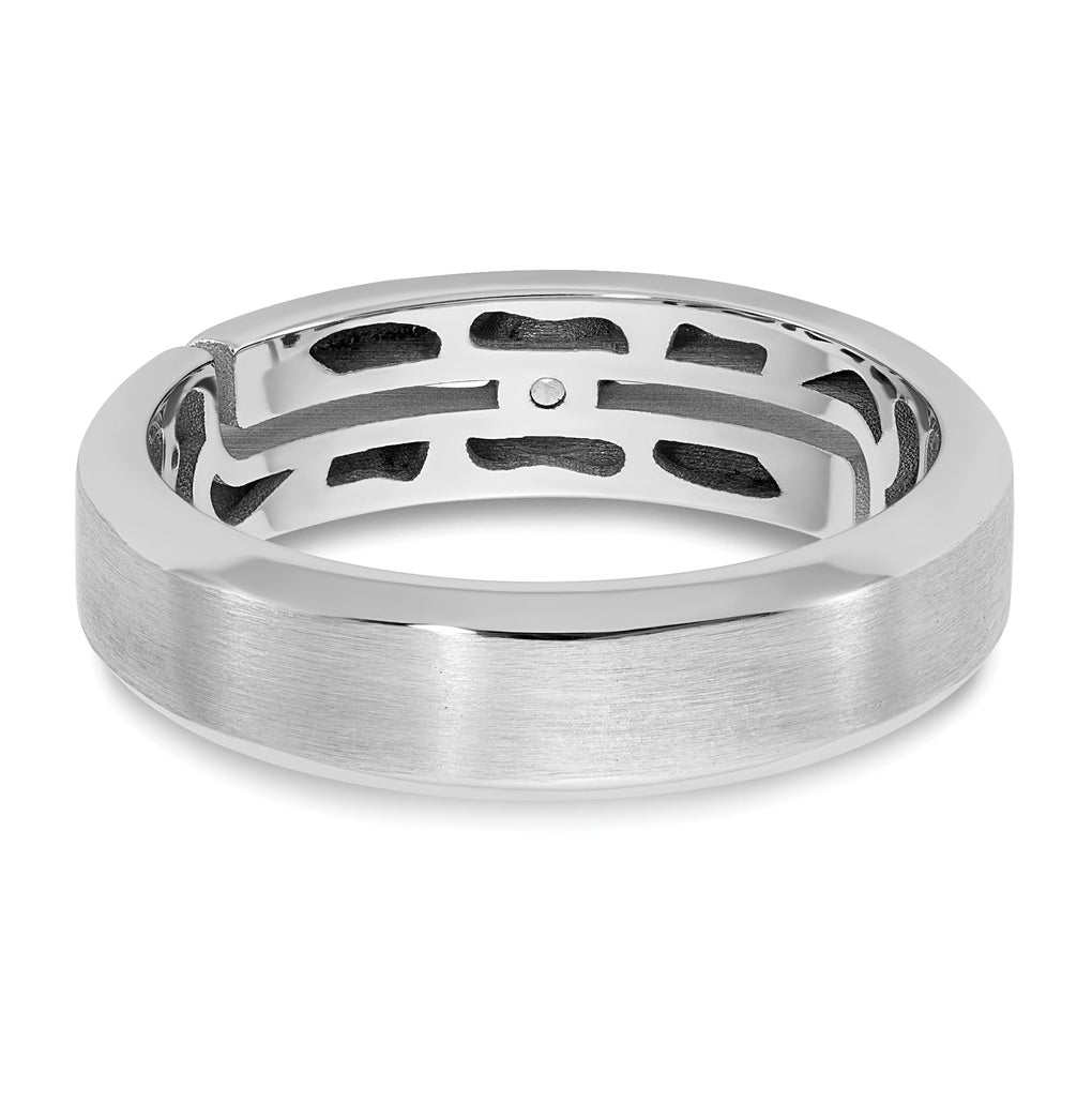 14k Yellow Or White Gold IB Goodman Mens Satin Complete 1/10ct Diamond Ring