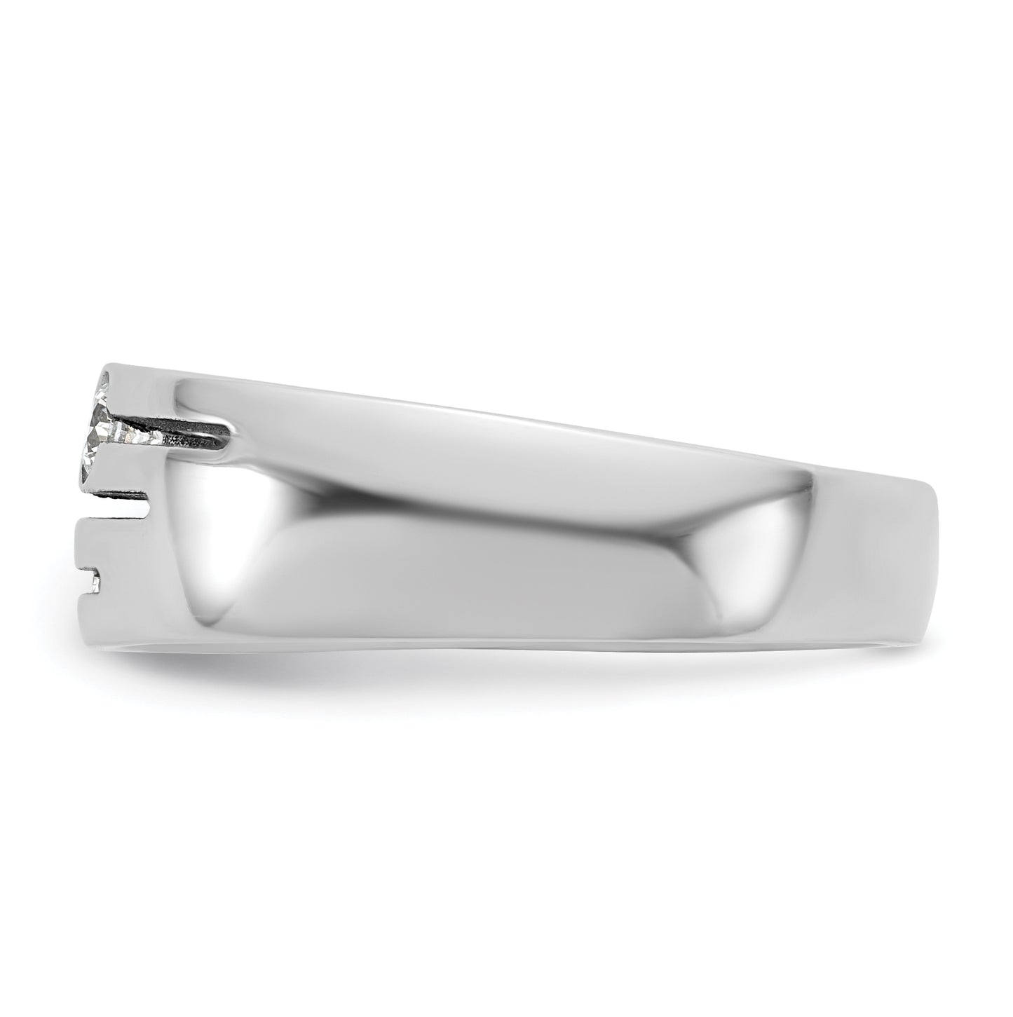 14k Yellow Or White Gold IB Goodman Mens Polished Complete 3-Stone 1/4ct Diamond Ring