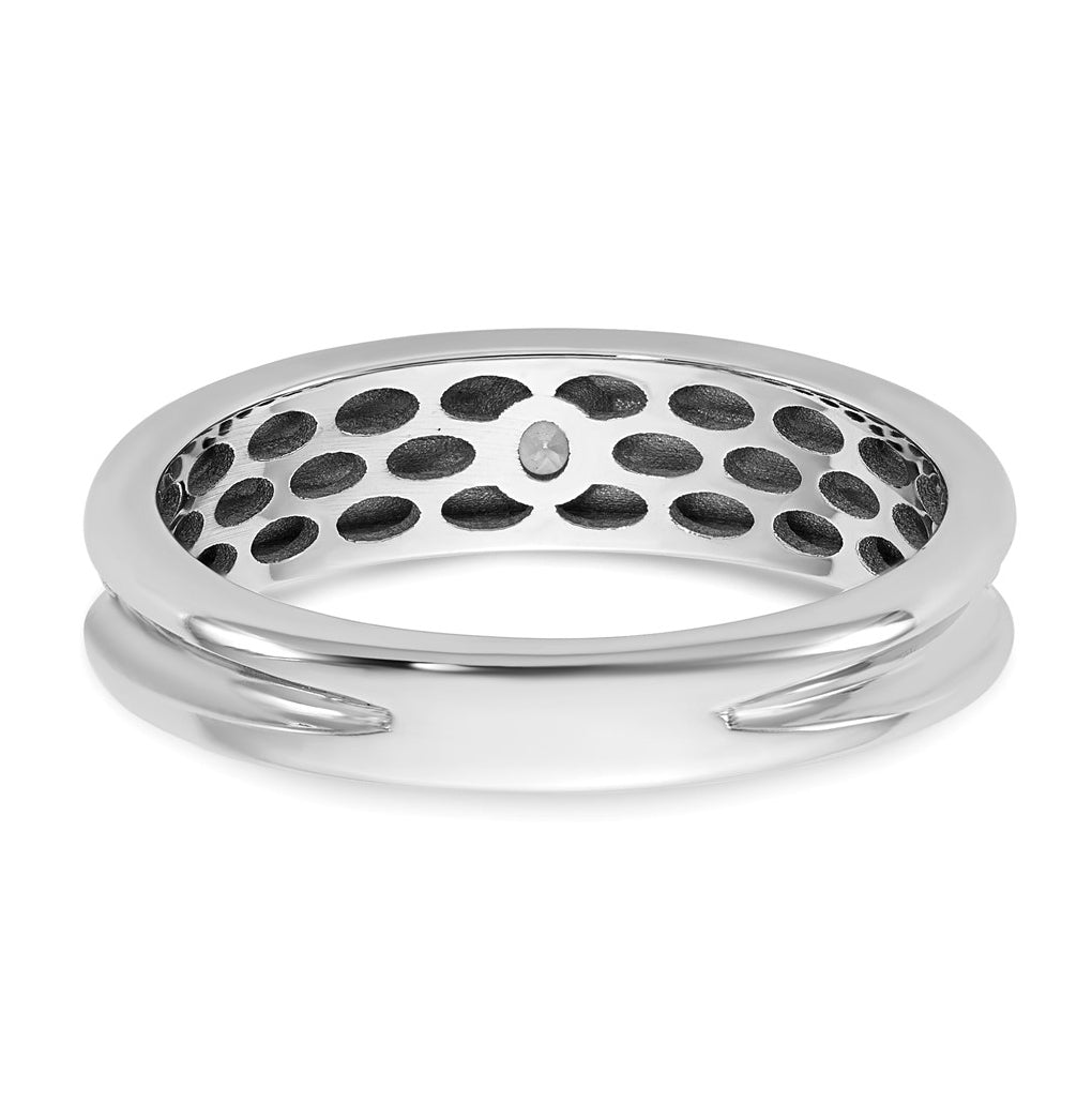 14k Yellow Or White Gold w/ Rhodium IB Goodman Mens Complete 1/10ct Diamond Ring