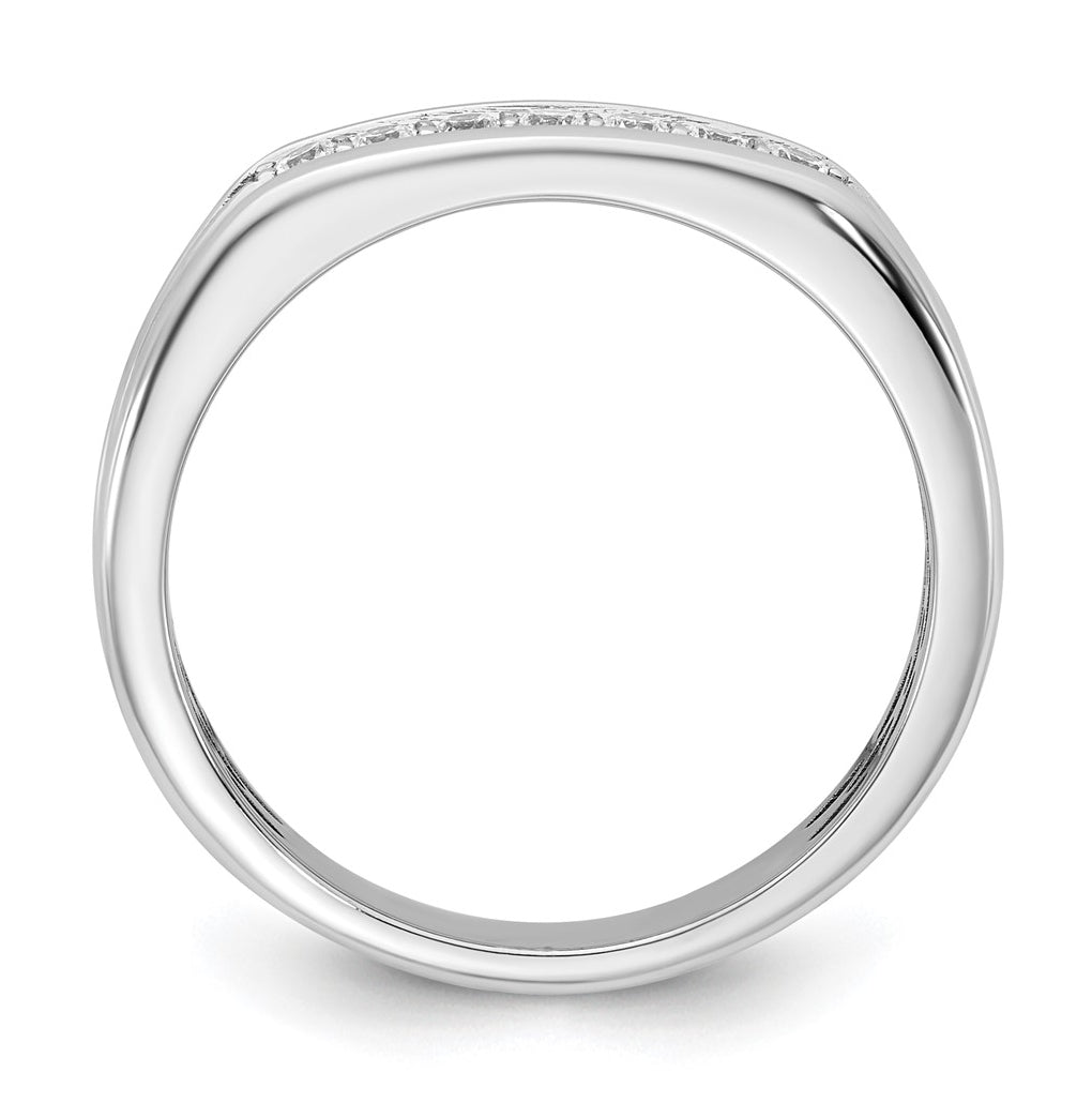 14k Yellow Or White Gold IB Goodman Mens Polished Complete 7-Stone 1/4ct Diamond Ring