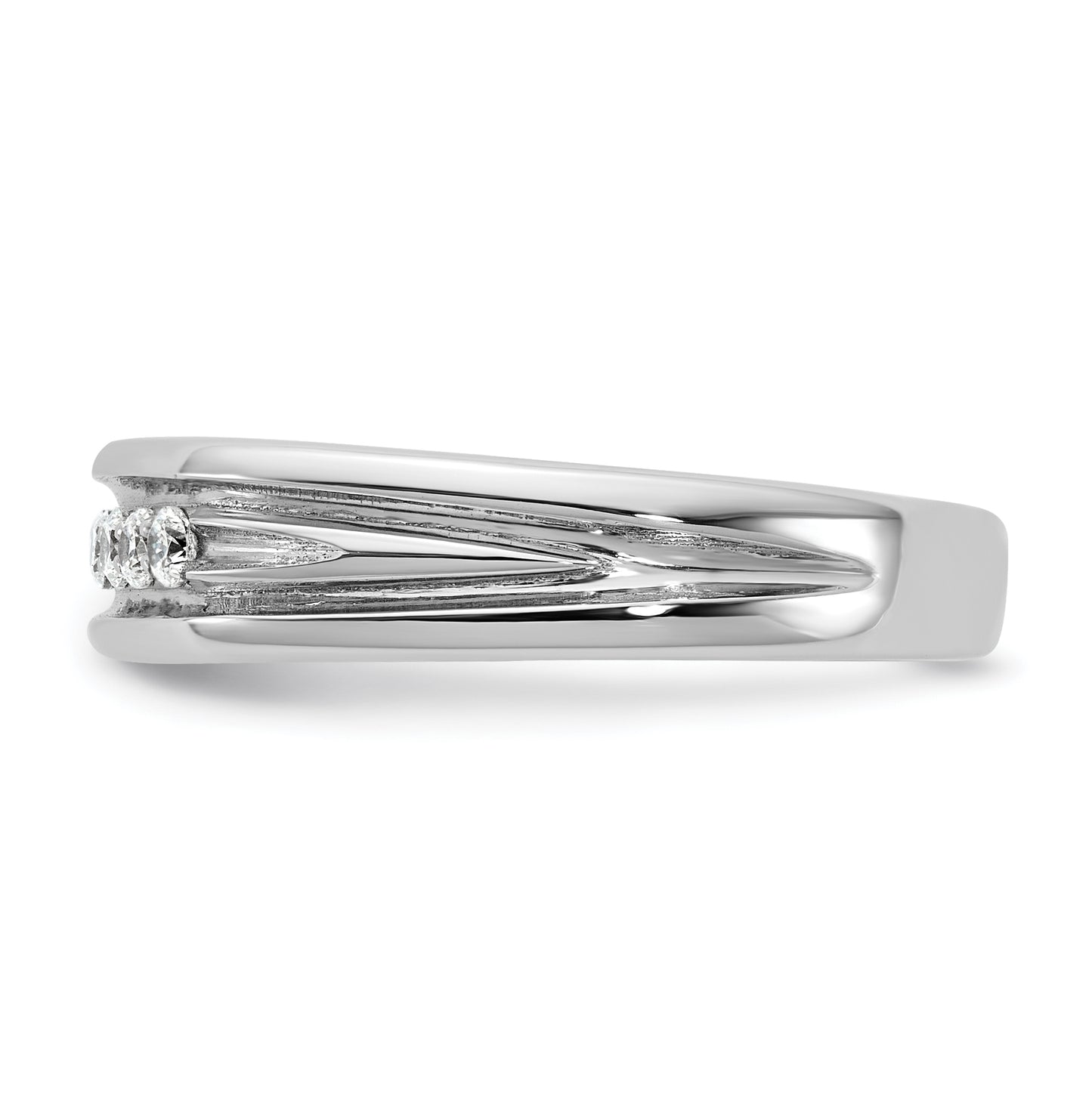 14k Yellow Or White Gold IB Goodman Mens Polished Complete 7-Stone 1/4ct Diamond Ring