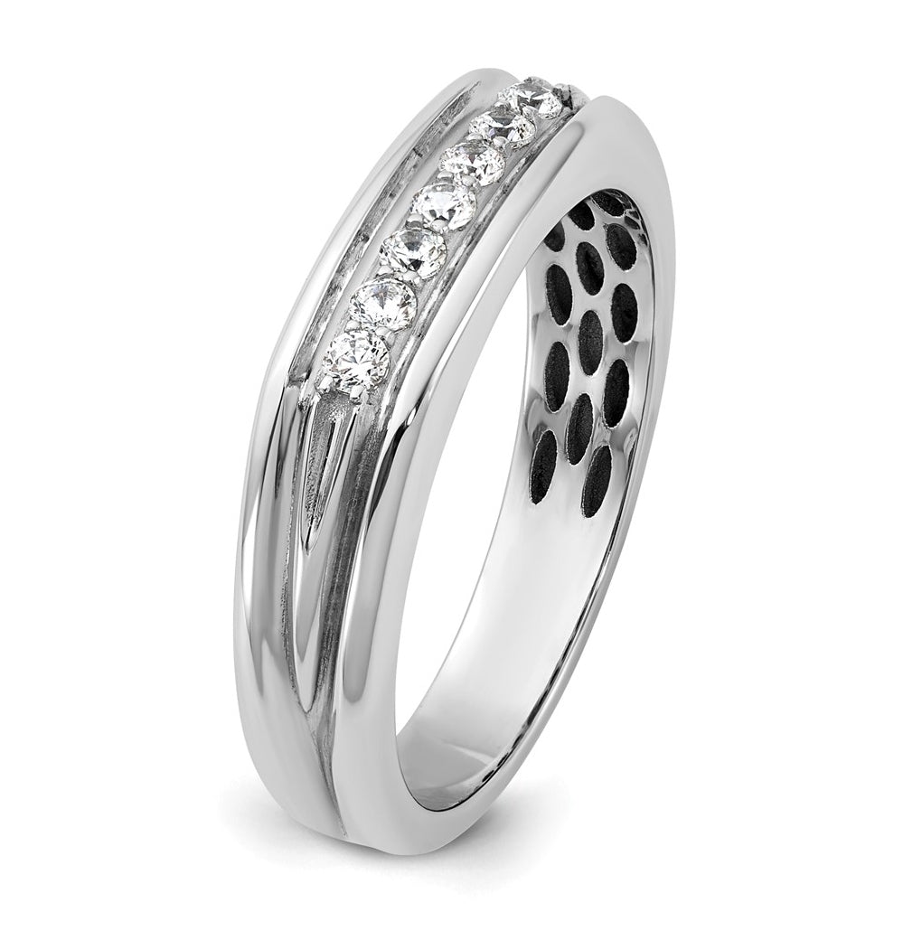 14k Yellow Or White Gold IB Goodman Mens Polished Complete 7-Stone 1/4ct Diamond Ring