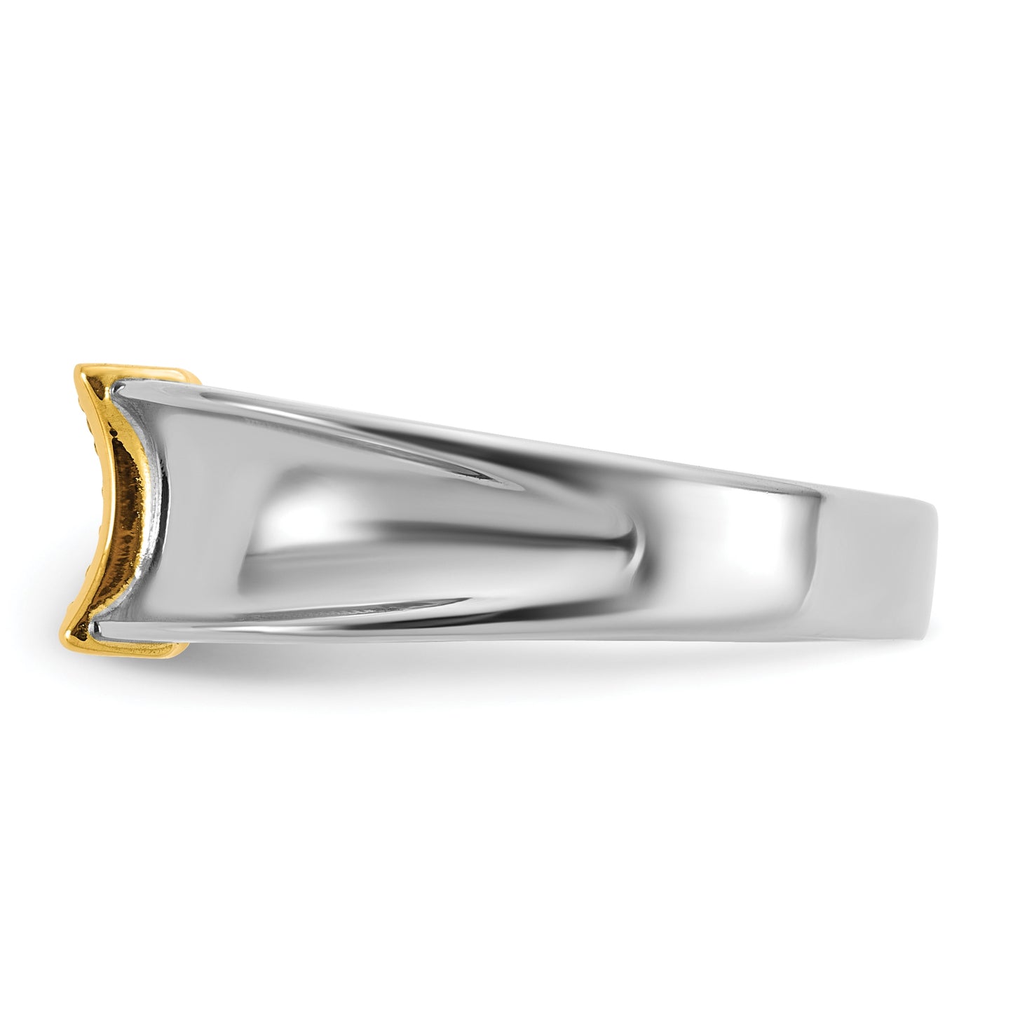 14k Yellow Or White Gold IB Goodman Mens Polished Complete 5-Stone 1/20ct Diamond Ring