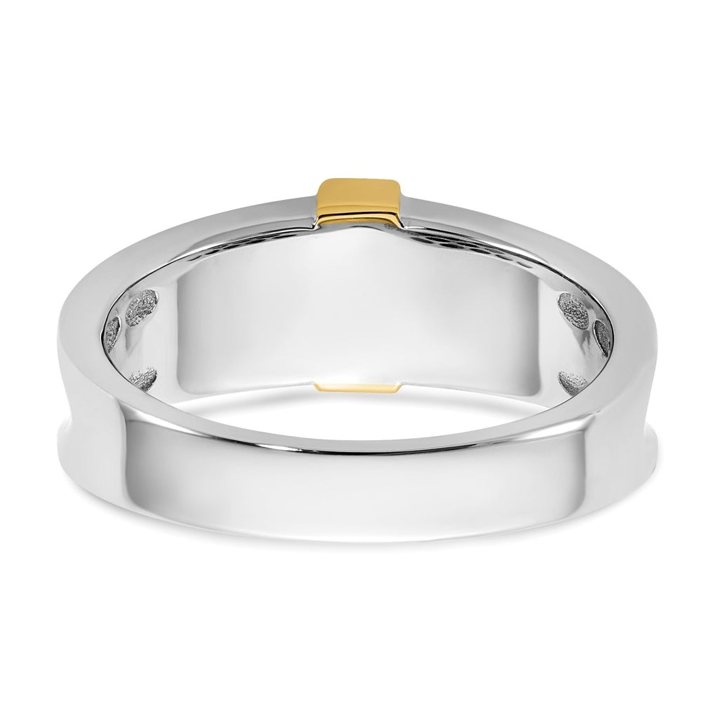 14k Yellow Or White Gold IB Goodman Mens Polished Complete 5-Stone 1/20ct Diamond Ring