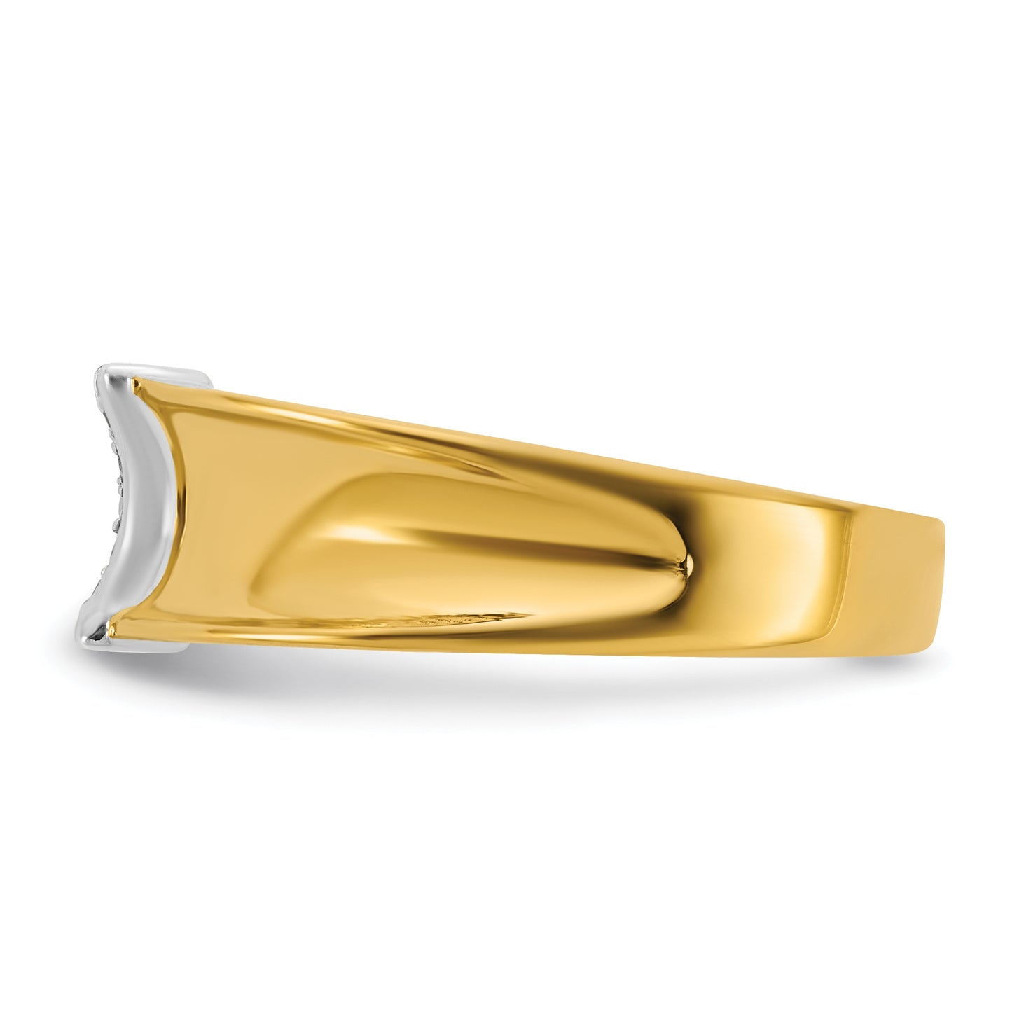 14k Yellow Or White Gold IB Goodman Mens Polished Complete 5-Stone 1/20ct Diamond Ring