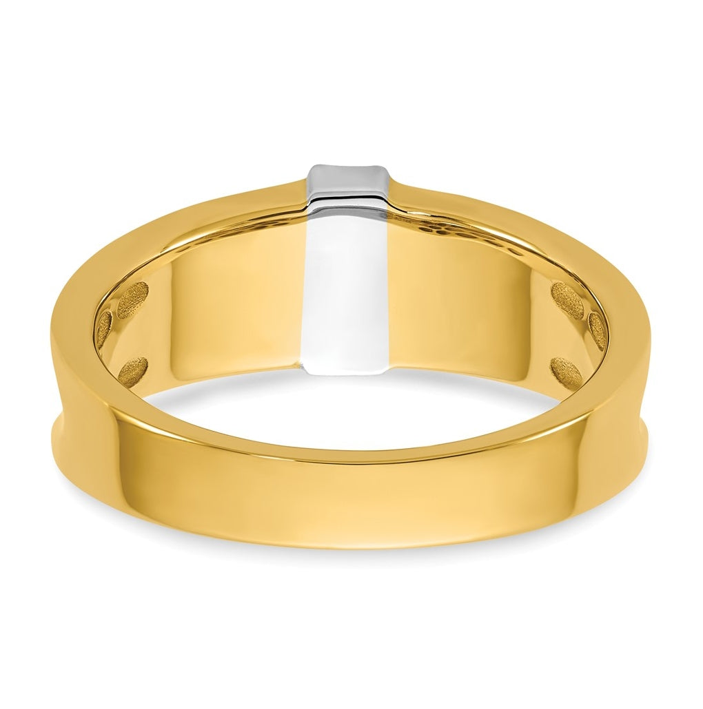 14k Yellow Or White Gold IB Goodman Mens Polished Complete 5-Stone 1/20ct Diamond Ring