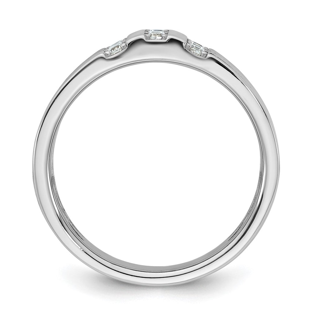 14k White Gold w/Black Rhodium IB Goodman Mens Complete 1/3ct Diamond Ring