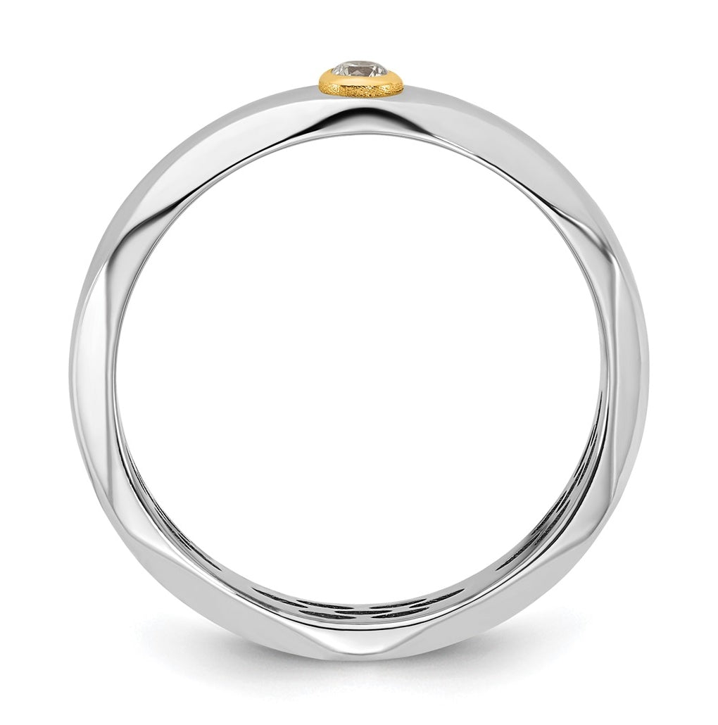 14k Yellow Or White Gold IB Goodman Mens Polished Complete 1/20ct Diamond Band Ring
