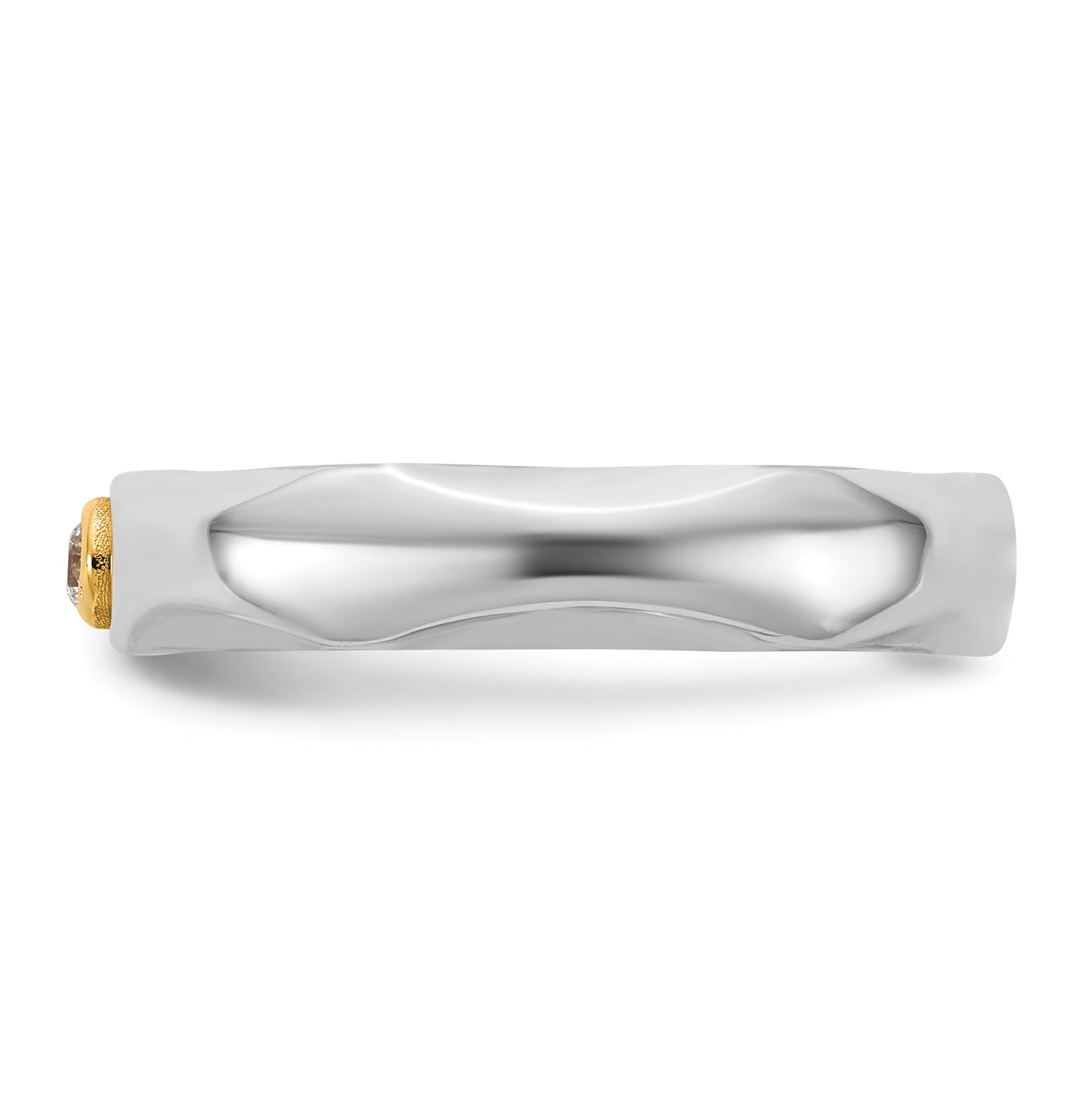 14k Yellow Or White Gold IB Goodman Mens Polished Complete 1/20ct Diamond Band Ring