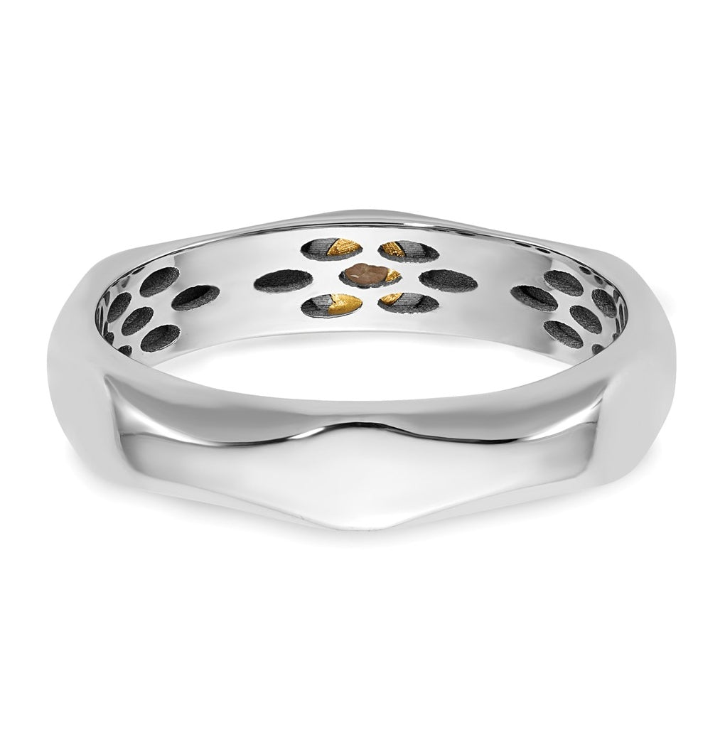 14k Yellow Or White Gold IB Goodman Mens Polished Complete 1/20ct Diamond Band Ring