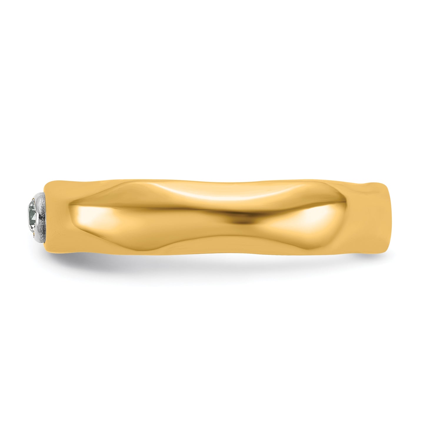 14k Yellow Or White Gold IB Goodman Mens Polished Complete 1/20ct Diamond Band Ring