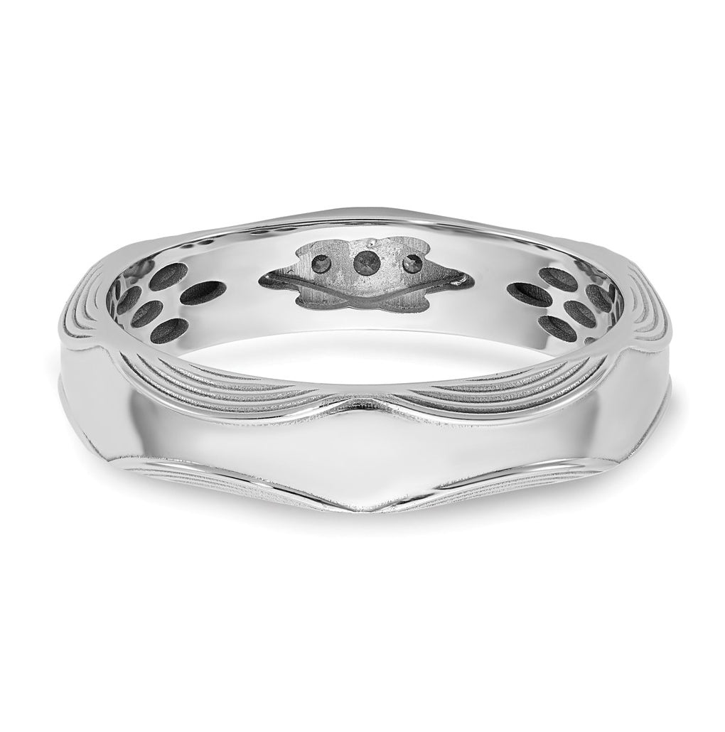 14k Yellow Or White Gold IB Goodman Mens Complete 3-Stone 1/15ct Diamond Ring