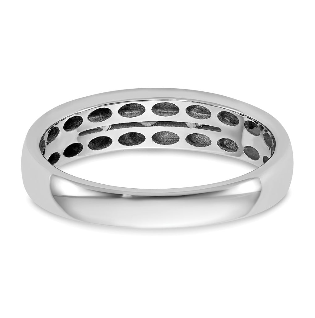 14K Yellow Or White Gold IB Goodman Mens Polished Complete 3-Stone 1/6ct Diamond Ring
