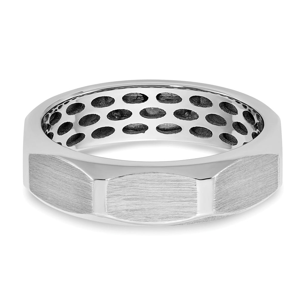 14k Yellow Or White Gold IB Goodman Mens Satin Complete 1/10ct Diamond Ring