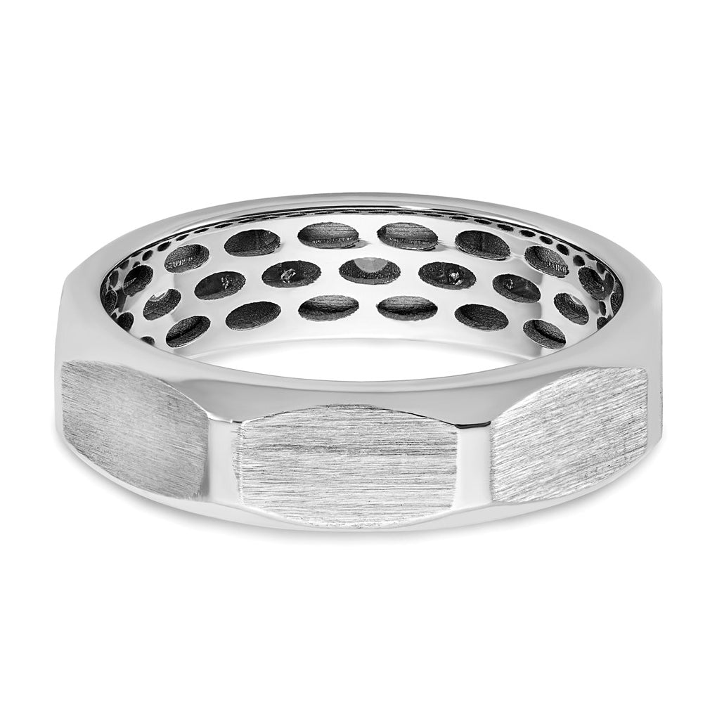 14k Yellow Or White Gold IB Goodman Mens Satin Complete 1/3ct Diamond Ring