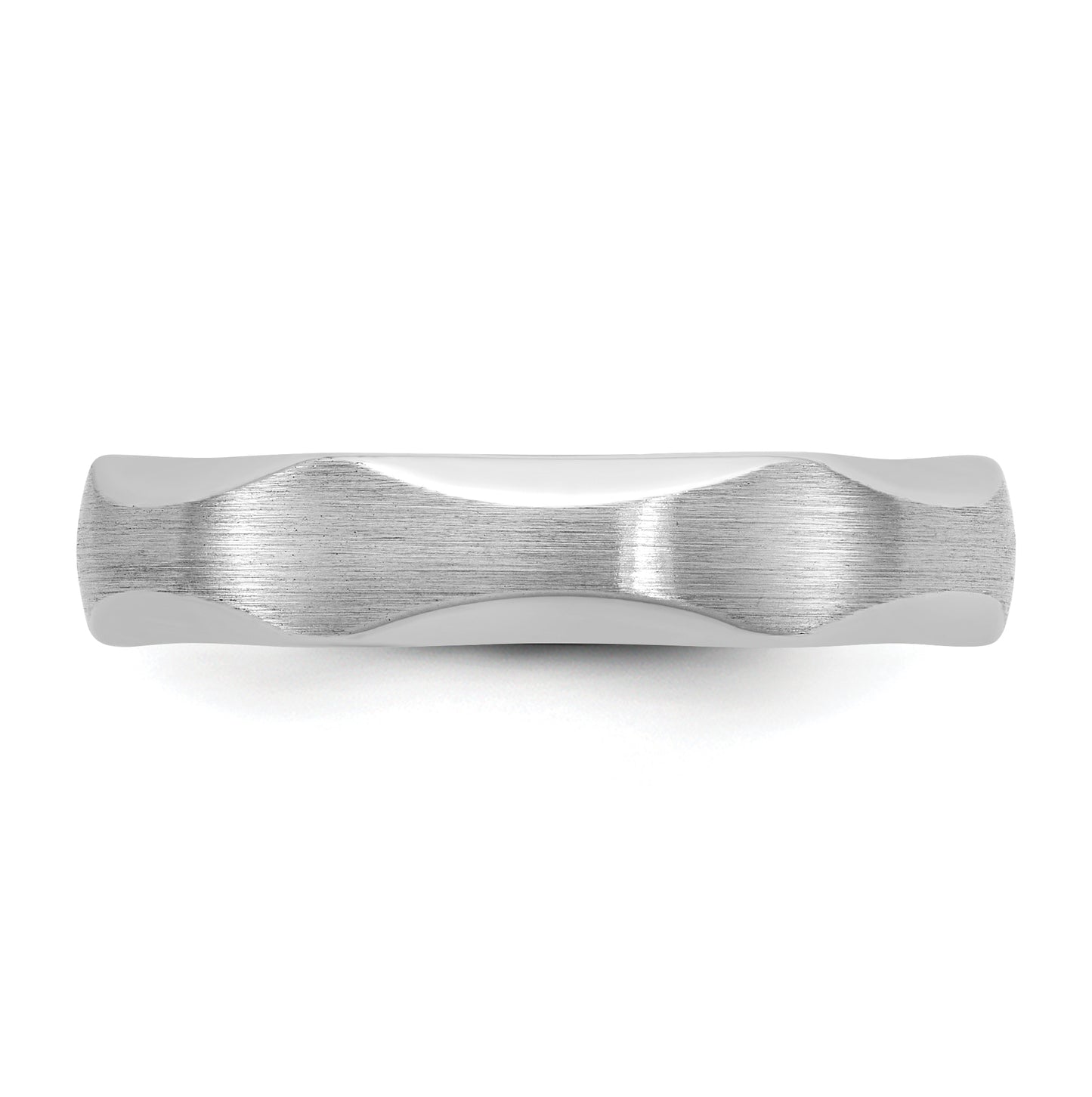 14k Yellow Or White Gold  IB Goodman Mens Satin 4.7mm Ring